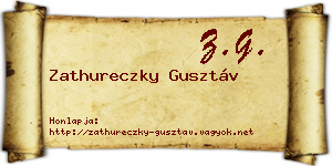 Zathureczky Gusztáv névjegykártya